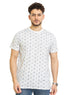 White Printed Round T-Shirt Design 1 - Khotwh